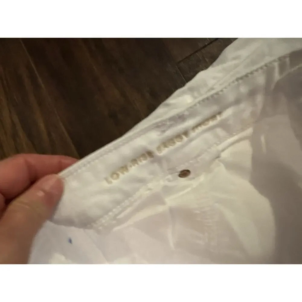 American Eagle Women's Low Rise Baggy Shorts white Sz 18